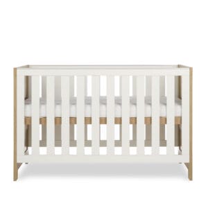 Obaby Nika Cot Bed OAK & WHITE (9)