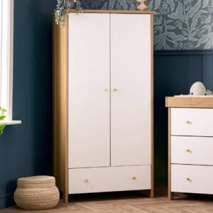Obaby Nika Double Wardrobe OAK & WHITE
