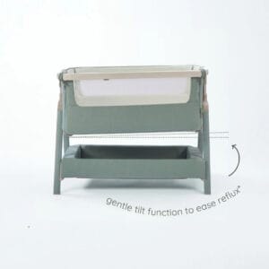 Tutti Bambini CoZee Air 2 Bedside Crib Whitewash Kelp (6)