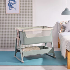 Tutti Bambini CoZee Air 2 Bedside Crib - Whitewash/Kelp