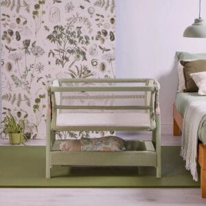 Tutti Bambini CoZee Zen Bedside Crib Eucalyptus (5)
