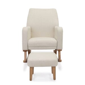 Babymore Callie Nursing Chair with Stool Ivory (4)