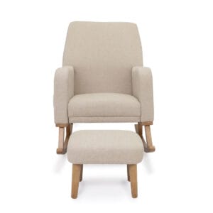 Babymore Callie Nursing Chair with Stool Oatmeal (4)
