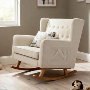 Babymore Lux Snuggle Rocking Chair Ivory (1)