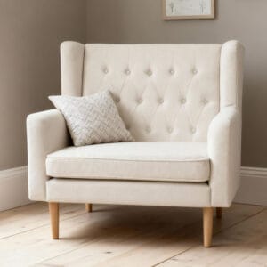 Babymore Lux Snuggle Rocking Chair Ivory (2)