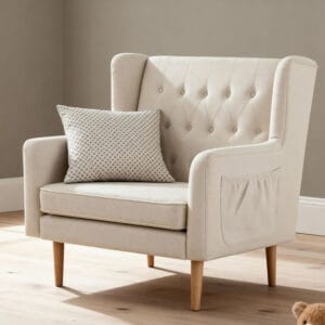 Babymore Lux Snuggle Rocking Chair Ivory (3)