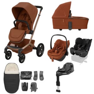 Maxi Cosi Fame 2026 10 Piece Premium Family XL Travel System Copper Terra