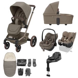 Maxi Cosi Fame 2026 10 Piece Premium Family XL Travel System Oak Truffle