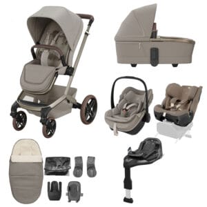 Maxi Cosi Fame 2026 10 Piece Premium Family XL Travel System Sapphire Sand
