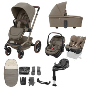 Maxi Cosi Fame 2026 10 Piece Ultimate Family Travel System Oak Truffle