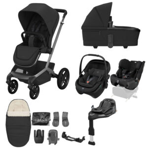 Maxi Cosi Fame 2026 10 Piece Ultimate Family Travel System Onyx Black