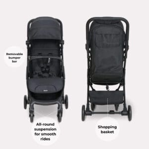 My Babiie MBX2 Compact Stroller Black (4)