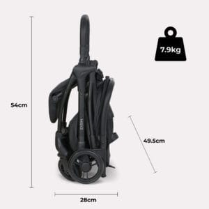 My Babiie MBX2 Compact Stroller Black (7)
