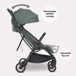 My Babiie MBX2 Compact Stroller Forest Green (2)