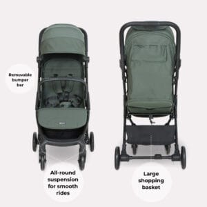 My Babiie MBX2 Compact Stroller Forest Green (4)