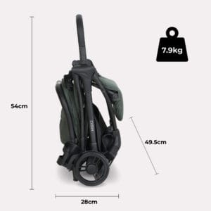 My Babiie MBX2 Compact Stroller Forest Green (7)