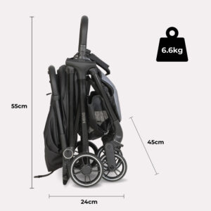 My Babiie MBX6 Auto fold Stroller Black Grey (6)