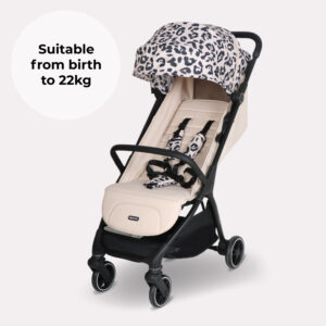 My Babiie MBX6 Auto fold Stroller Fawn Leopard (2)
