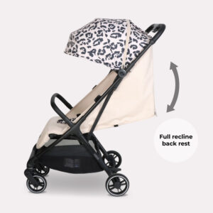 My Babiie MBX6 Auto fold Stroller Fawn Leopard (4)