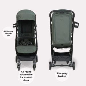 My Babiie MBX6 Auto fold Stroller Forest Green (3)