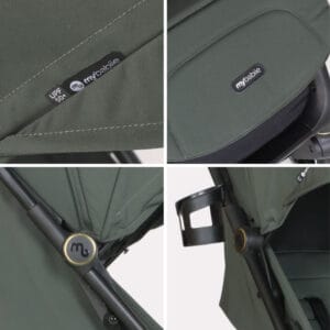My Babiie MBX6 Auto fold Stroller Forest Green (7)