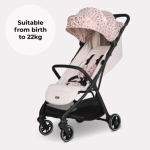 My Babiie MBX6 Auto fold Stroller Pink Leopard (2)