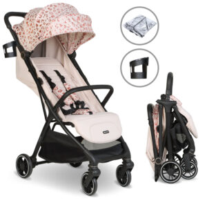 My Babiie MBX6 Auto fold Stroller Pink Leopard