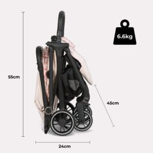 My Babiie MBX6 Auto fold Stroller Pink Leopard (6)