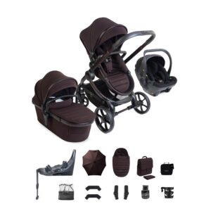 iCandy Peach 8 EDITIONS Coffee Bean Complete Bundle with Cocoon 360 and Base Black