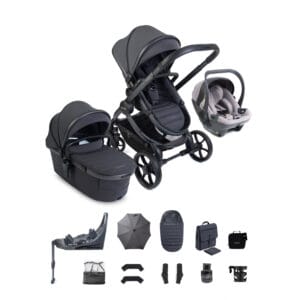 iCandy Peach 8 Grey Complete Bundle with Cocoon 360 and Base Storm Grey