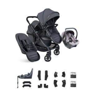 iCandy Peach 8 Grey Double with Cocoon 360 and Base