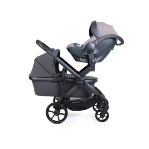 ICandy Peach 8 Grey Twin with Cocoon 360 and Base (1)