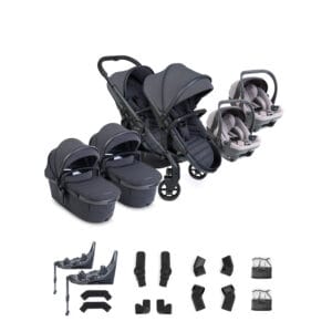 iCandy Peach 8 Grey Twin with Cocoon 360 and Base