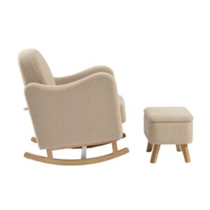 Bebe & Beyond Soother Nursing Chair and Stool Oat Boucle (3)