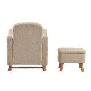 Bebe & Beyond Soother Nursing Chair and Stool Oat Boucle (4)