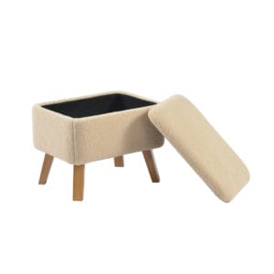 Bebe & Beyond Soother Nursing Chair and Stool Oat Boucle (8)