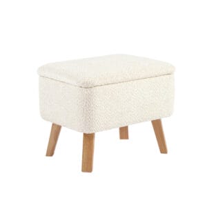 Bebe & Beyond Soother Nursing Chair and Stool Off White Boucle (5)