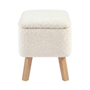Bebe & Beyond Soother Nursing Chair and Stool Off White Boucle (7)