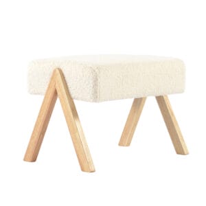 Bebe & Beyond Storyteller Nursing Chair and Stool Off White Ted (5)