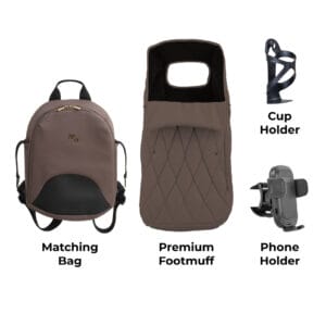 My Babiie MB450 LUXE 3in1 Travel System with i Size Car Seat Cookie5