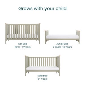Tutti Bambini Misha Hallee 2 Piece Room Set Sage Golden Oak (8)