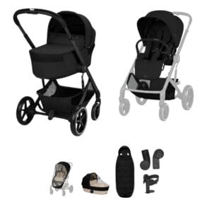 Cybex BALIOS S LUX Fold Carrycot Accessory Bundle Moon Black