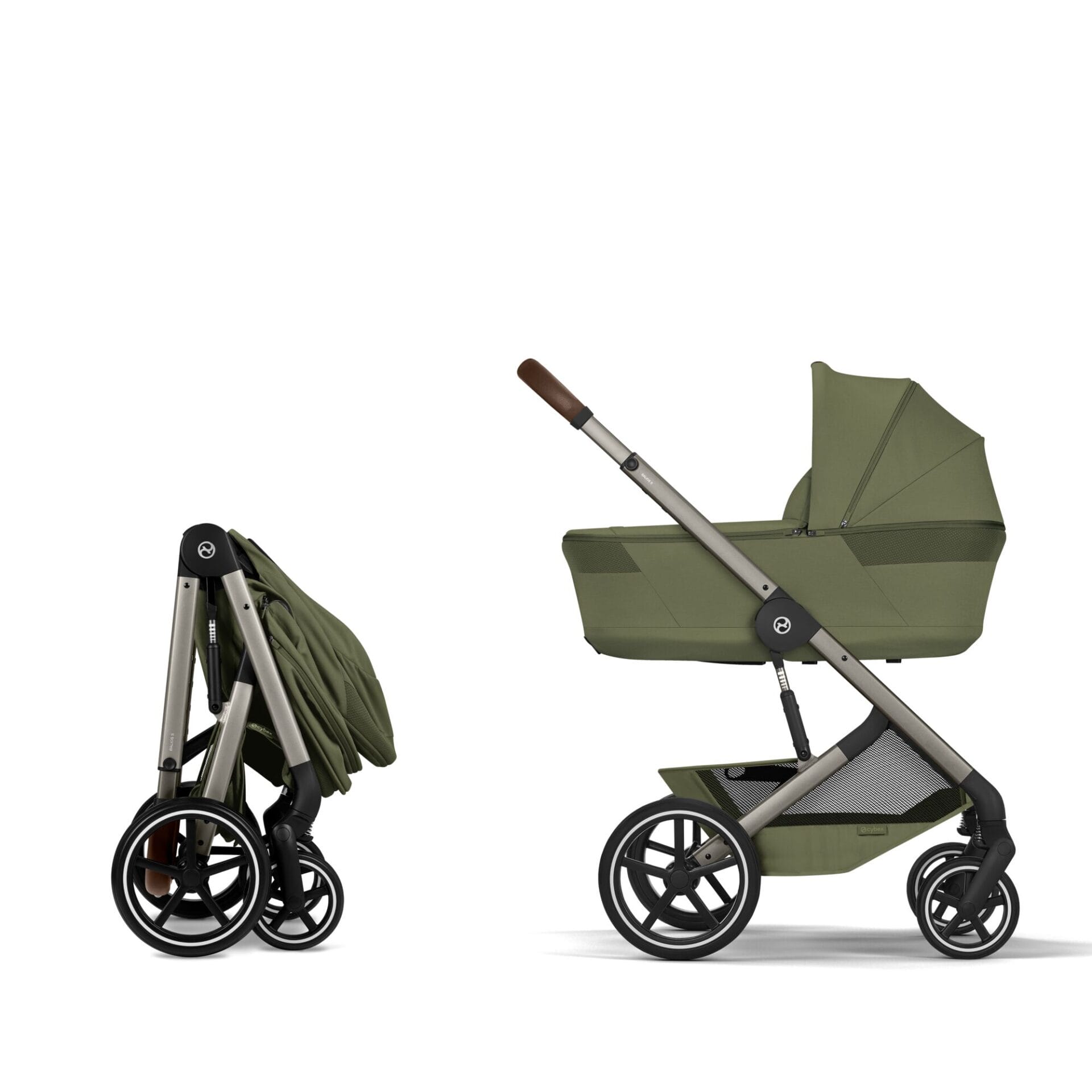 Cybex BALIOS S LUX Fold Carrycot Accessory Bundle Moss Green (1)