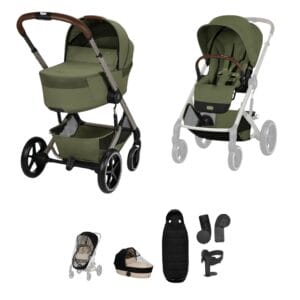 Cybex BALIOS S LUX Fold Carrycot Accessory Bundle Moss Green