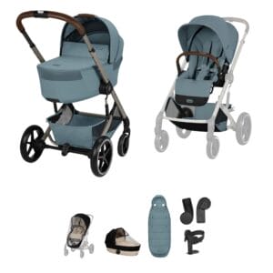 Cybex BALIOS S LUX Fold Carrycot Accessory Bundle Stormy Blue