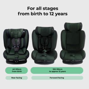 My Babiie MBCS100 2 in 1 Convertible R129 Car Seat Forest Green (1)