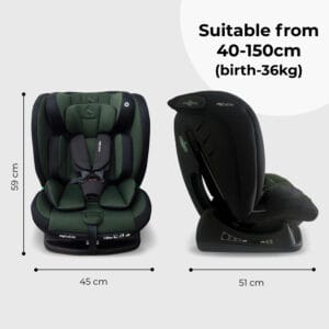 My Babiie MBCS100 2 in 1 Convertible R129 Car Seat Forest Green (6)