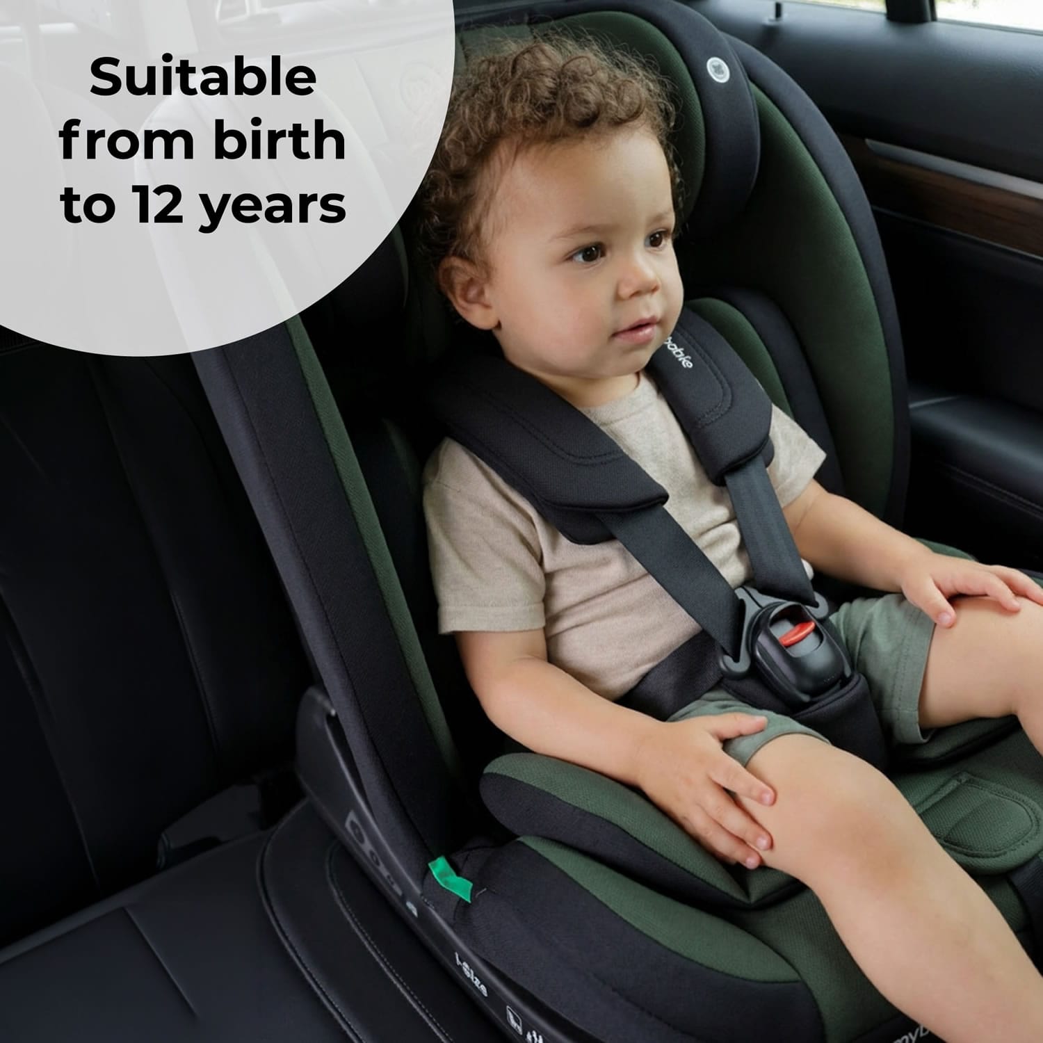 My Babiie MBCS100 2 in 1 Convertible R129 Car Seat Forest Green (7)