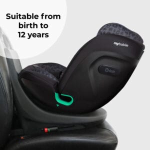My Babiie MBCS300 i Size (40 150cm) Spin Car Seat Black Leopard (2)