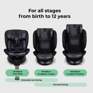 My Babiie MBCS400 Group 0+ 1 2 3 i Size Car Seat Black Leopard (1)